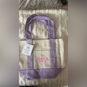Trader Joes Mini Pastel Tote - Purple
